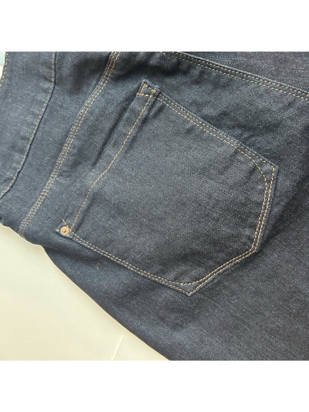 NWT CURVE APPEAL  Size 10/30 High Rise Flare Dark Blue Stretch Jeans Color Rinse - Picture 6 of 12